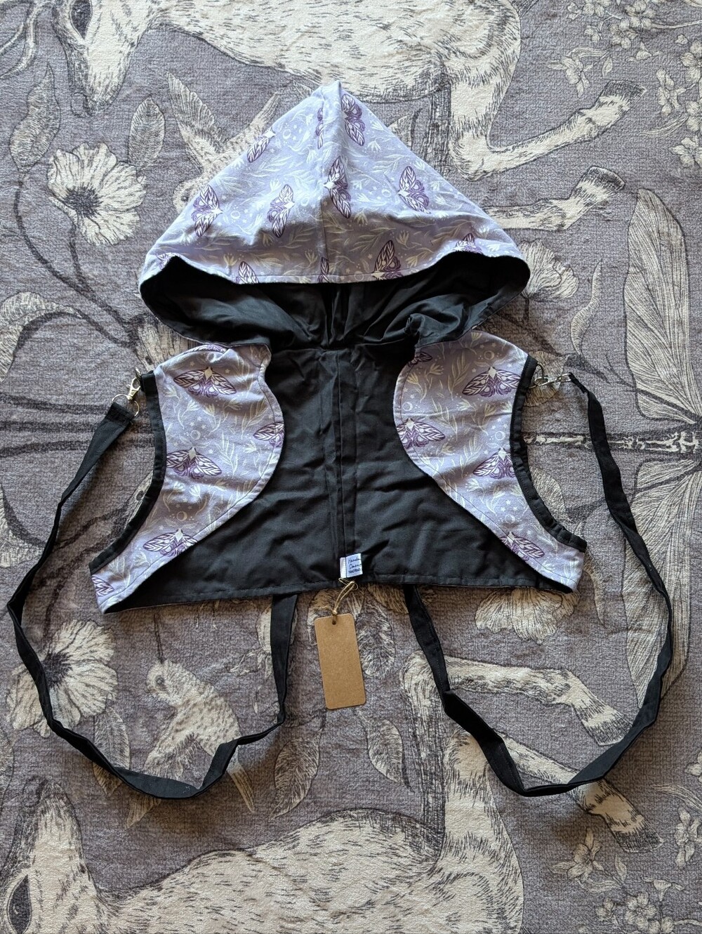 Purple Moth Hooded Vest